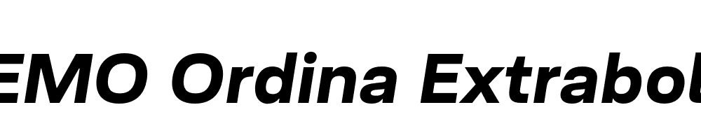 FSP DEMO Ordina Extrabold Italic