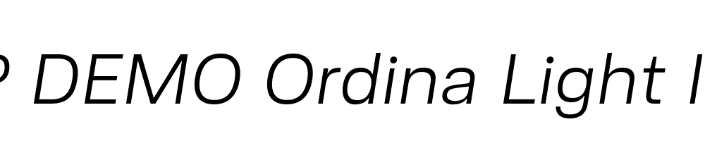 FSP DEMO Ordina Light Italic