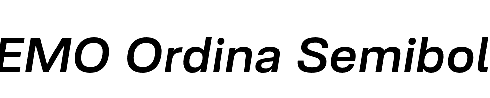 FSP DEMO Ordina Semibold Italic