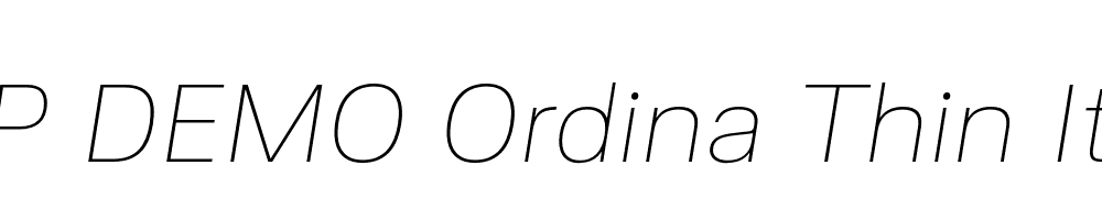 FSP DEMO Ordina Thin Italic