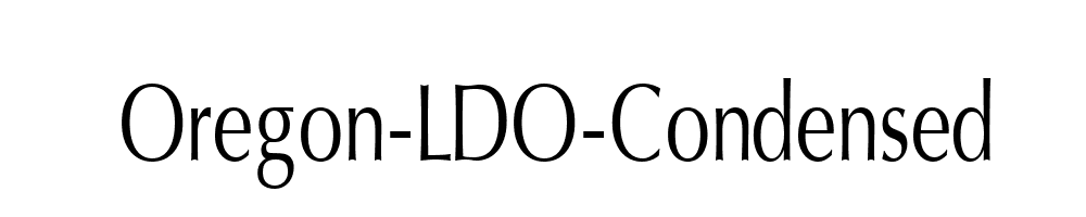 Oregon-LDO-Condensed