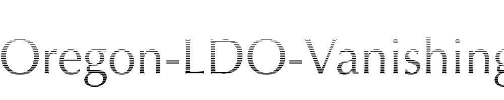 Oregon-LDO-Vanishing