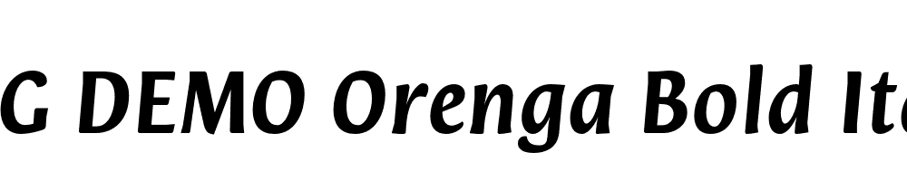  DEMO Orenga Bold Italic Regular