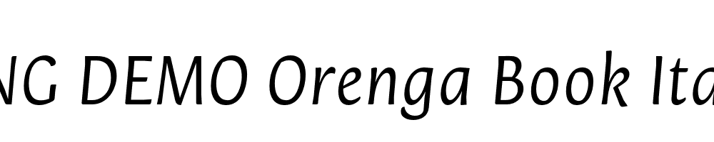  DEMO Orenga Book Italic Regular