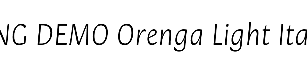  DEMO Orenga Light Italic Regular