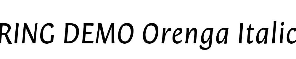  DEMO Orenga Italic Regular