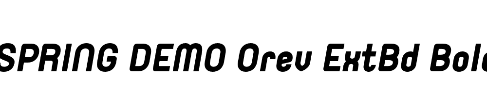  DEMO Orev ExtBd Bold Italic