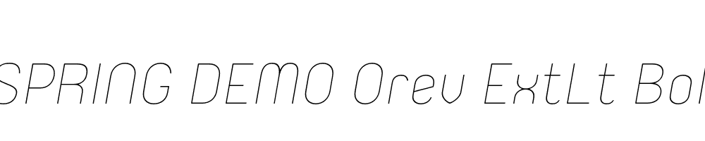  DEMO Orev ExtLt Bold Italic