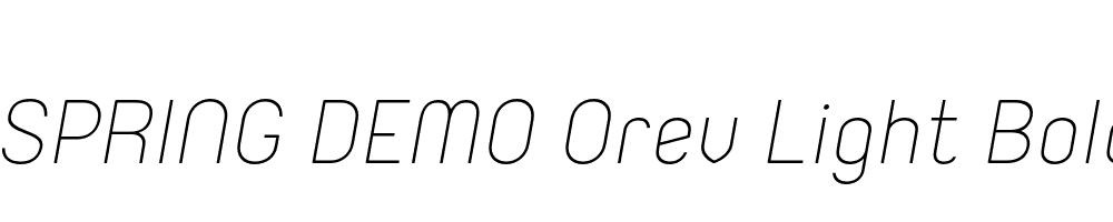  DEMO Orev Light Bold Italic