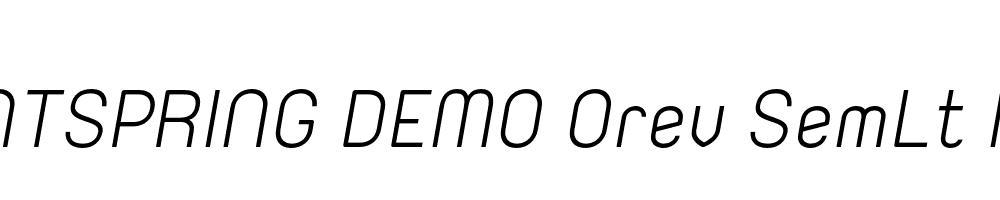  DEMO Orev SemLt Italic