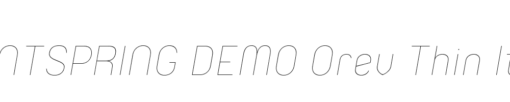  DEMO Orev Thin Italic