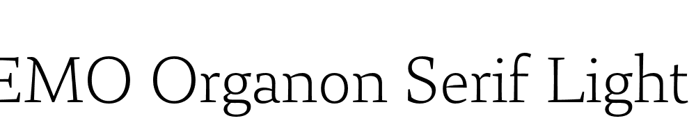 FSP DEMO Organon Serif Light Regular