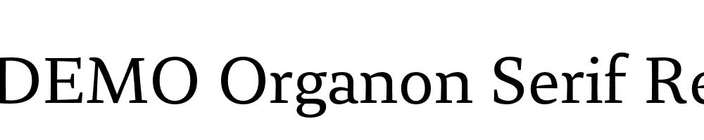 FSP DEMO Organon Serif Regular