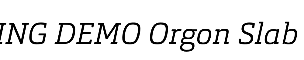  DEMO Orgon Slab Light Italic