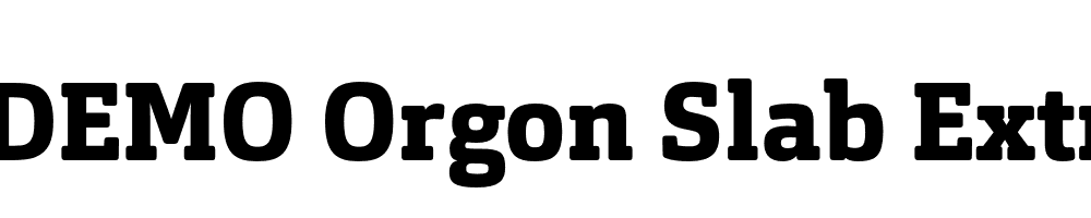  DEMO Orgon Slab ExtraBold Regular