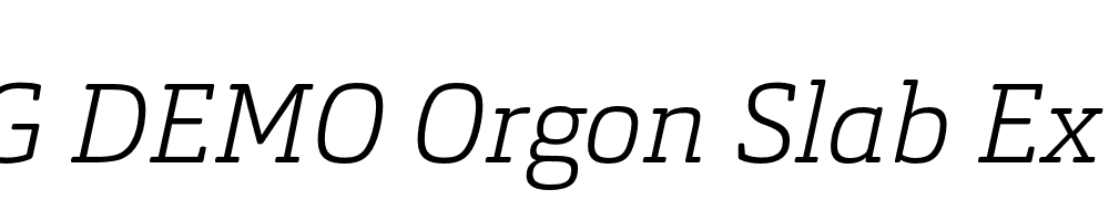  DEMO Orgon Slab ExtraLight Italic