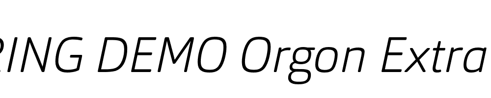  DEMO Orgon ExtraLight Italic