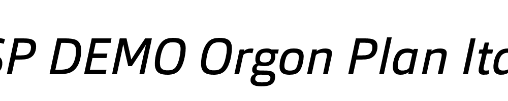 FSP DEMO Orgon Plan Italic