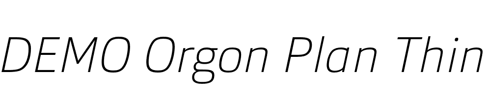 FSP DEMO Orgon Plan Thin Italic