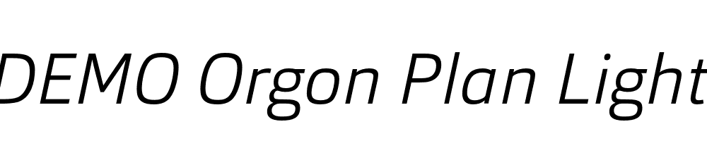 FSP DEMO Orgon Plan Light Italic