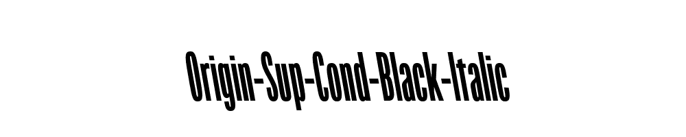 Origin-Sup-Cond-Black-Italic