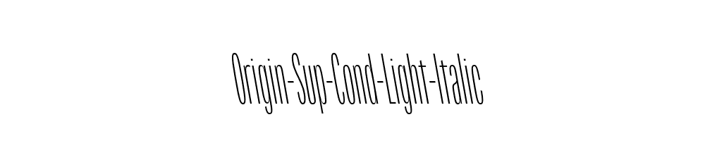 Origin-Sup-Cond-Light-Italic