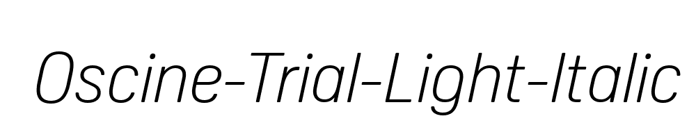 Oscine-Trial-Light-Italic