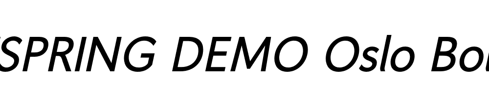  DEMO Oslo Bold Italic