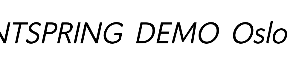  DEMO Oslo Italic