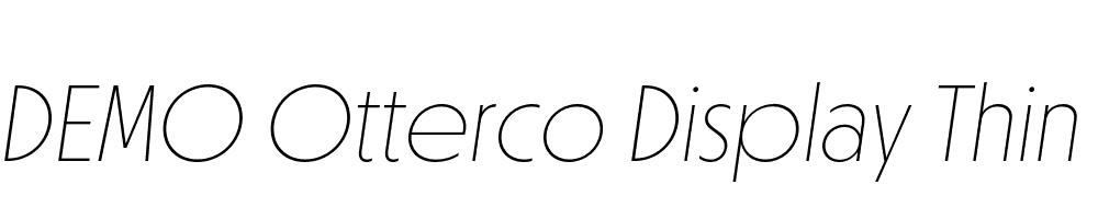 FSP DEMO Otterco Display Thin Italic