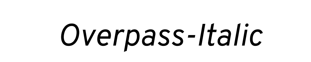 Overpass-Italic