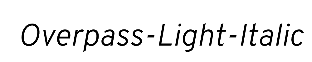 Overpass-Light-Italic