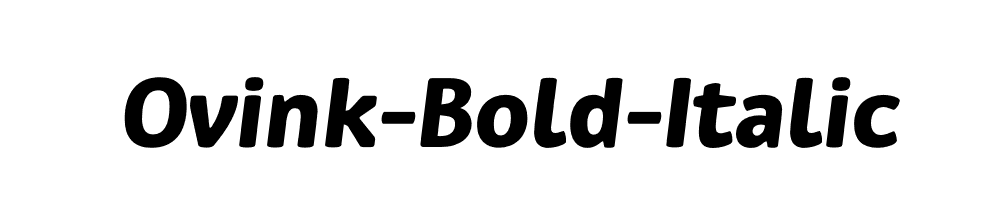 Ovink-Bold-Italic