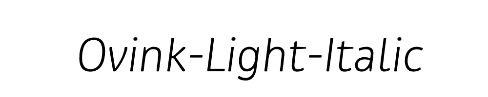 Ovink-Light-Italic