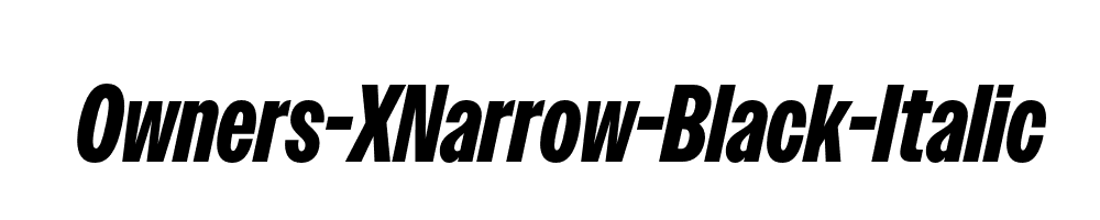 Owners-XNarrow-Black-Italic