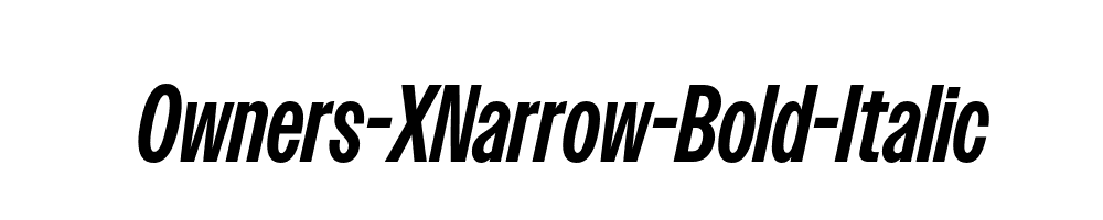 Owners-XNarrow-Bold-Italic