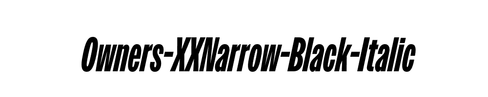 Owners-XXNarrow-Black-Italic