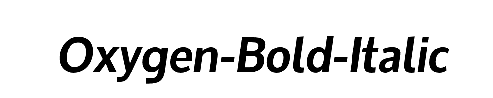 Oxygen-Bold-Italic