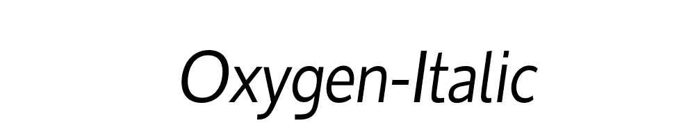 Oxygen-Italic