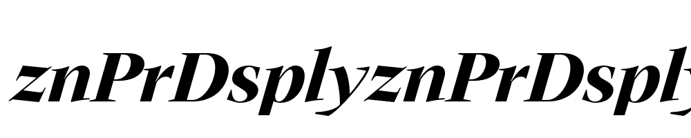 FSP DEMO znPrDsplyznPrDsply Bold Italic