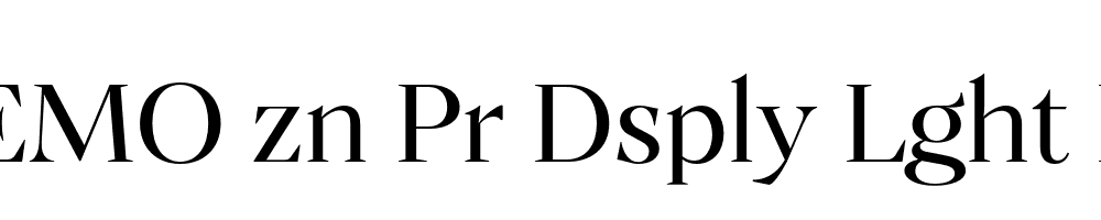 FSP DEMO zn Pr Dsply Lght Regular