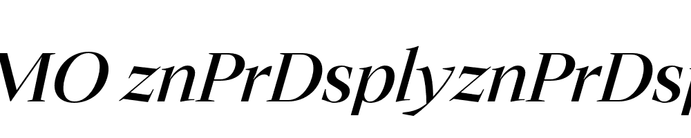 FSP DEMO znPrDsplyznPrDsply Italic