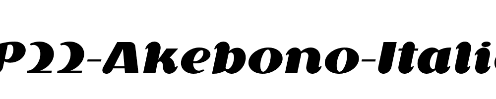 P22-Akebono-Italic