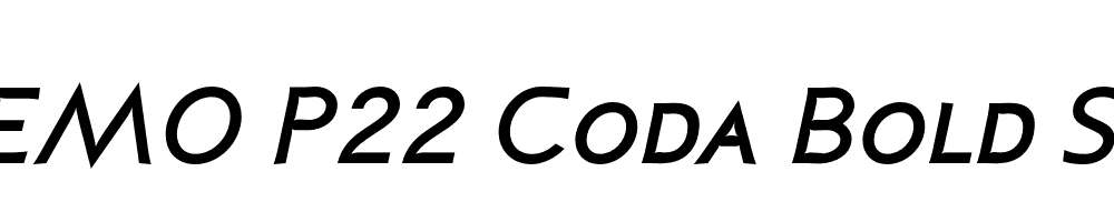  DEMO P22 Coda Bold Small Caps Italic