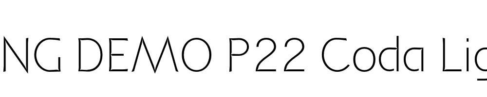  DEMO P22 Coda Light Regular