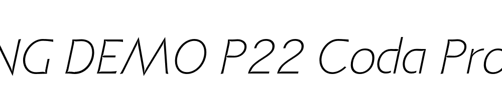  DEMO P22 Coda Pro Light Italic