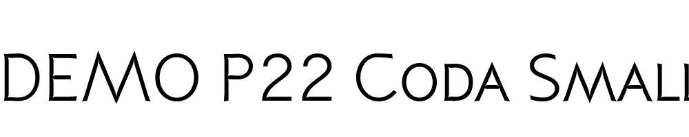  DEMO P22 Coda Small Caps Regular