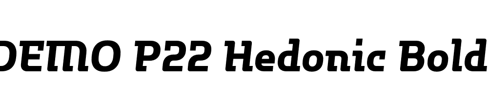 FSP DEMO P22 Hedonic Bold Italic