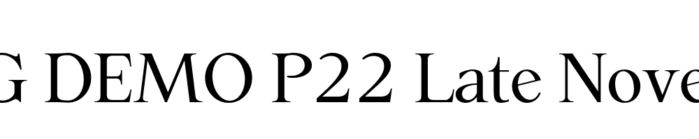  DEMO P22 Late November Regular