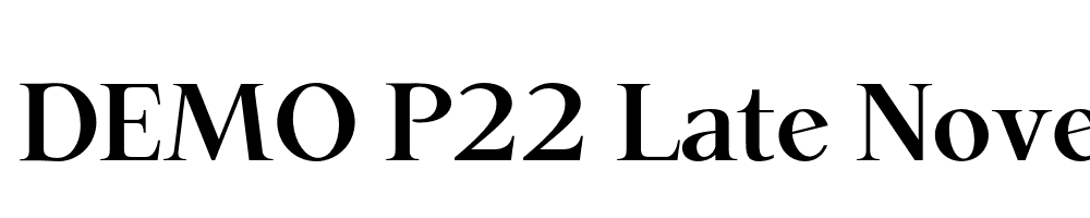  DEMO P22 Late November Pro Bold